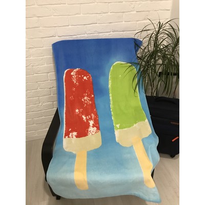 Полотенце пляжное махровое ПАВЛИНА Летняя прохлада 70х140 см, хлопок 100%