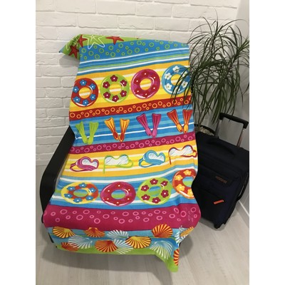 Полотенце пляжное махровое ПАВЛИНА Летнее настроение 70х140 см, хлопок 100%