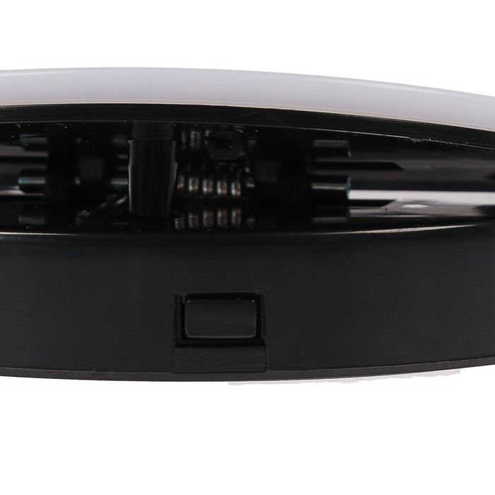 Светодиодная кольцевая лампа для телефона LuazON AKS-03, от батареек, 3 режима, чёрная