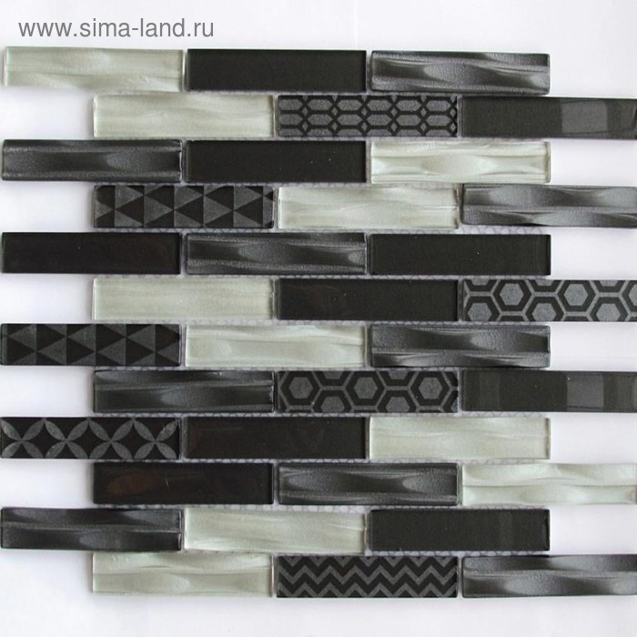 

Мозаика стеклянная Bonaparte Optima Grey, 300 x 300 мм