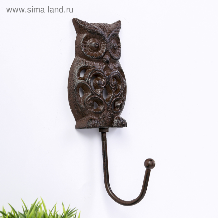 фото Крючок декоративный металл "филин с узорами" 17,5х7,3х6 см