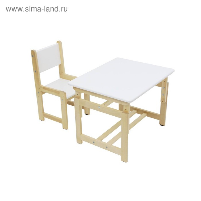 Комплект растущей детской мебели Polini kids Eco 400 SM, 68 х 55 см, цвет белый-натуральный 424457