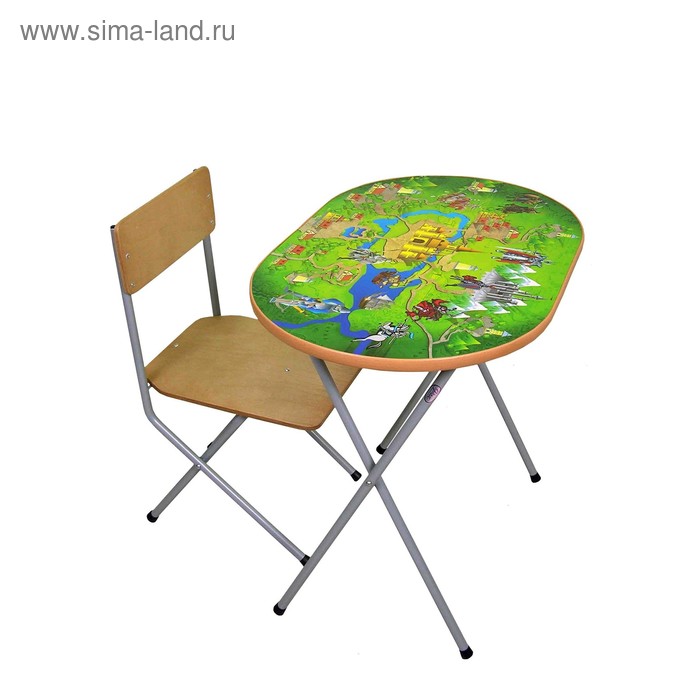 Комплект детской мебели «Фея» «Досуг 302», рисунок «Рыцари», цвет зелёный