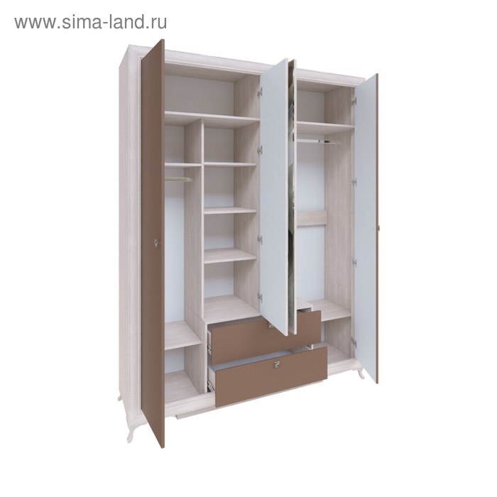 

Шкаф 4-х дверный М1 Саванна, 510х1740х2300, Бодега светлая