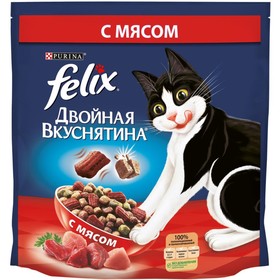 

Сухой корм FELIX "Двойная вкуснятина", мясо, 1.5 кг
