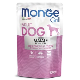 

Влажный корм Monge Dog Grill Pouch для собак, свинина, 100 г