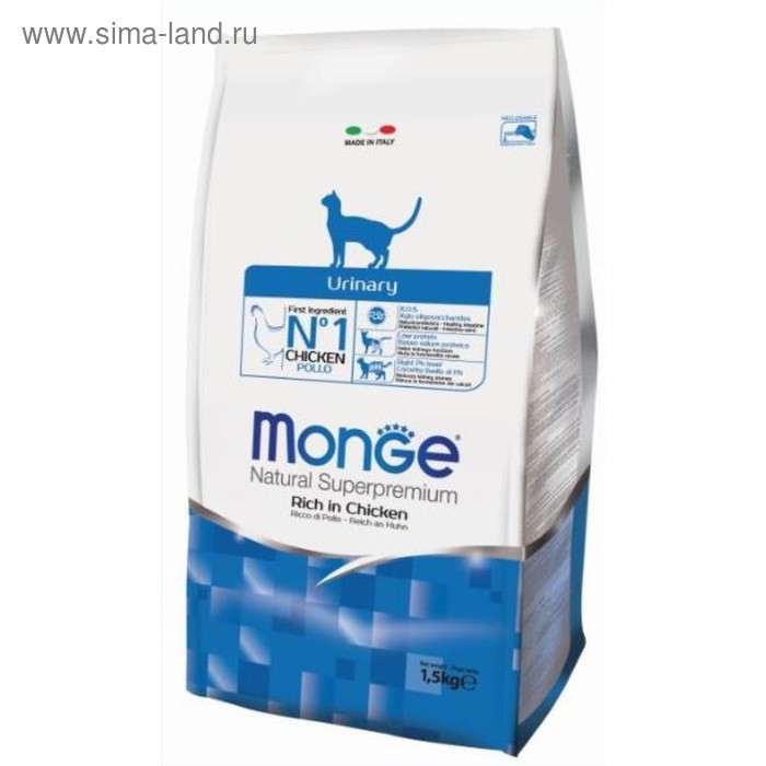 

Сухой корм Monge Cat Urinary для кошек, профилактика МКБ, 1.5 кг