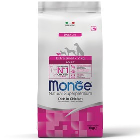 

Сухой корм Monge Dog Extra Small для собак миниатюрных пород, курица, 3 кг