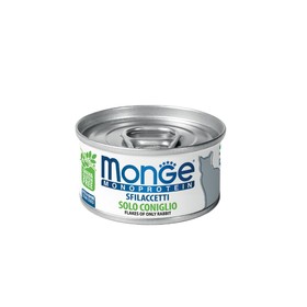 

Влажный корм Monge Cat Monoprotein для кошек, хлопья из кролика, ж/б, 80 г