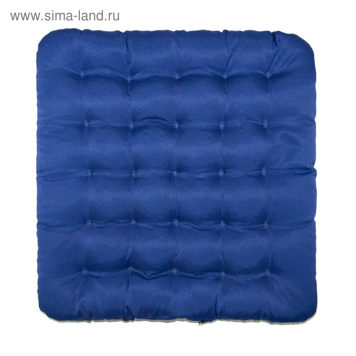 фото Подушка на стул уют синий 40х40см лузга гречихи, грета хл35%, пэ65% smart textile