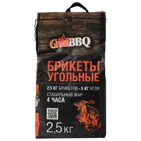 

Брикеты угольные GreatBBQ, 2,5 кг