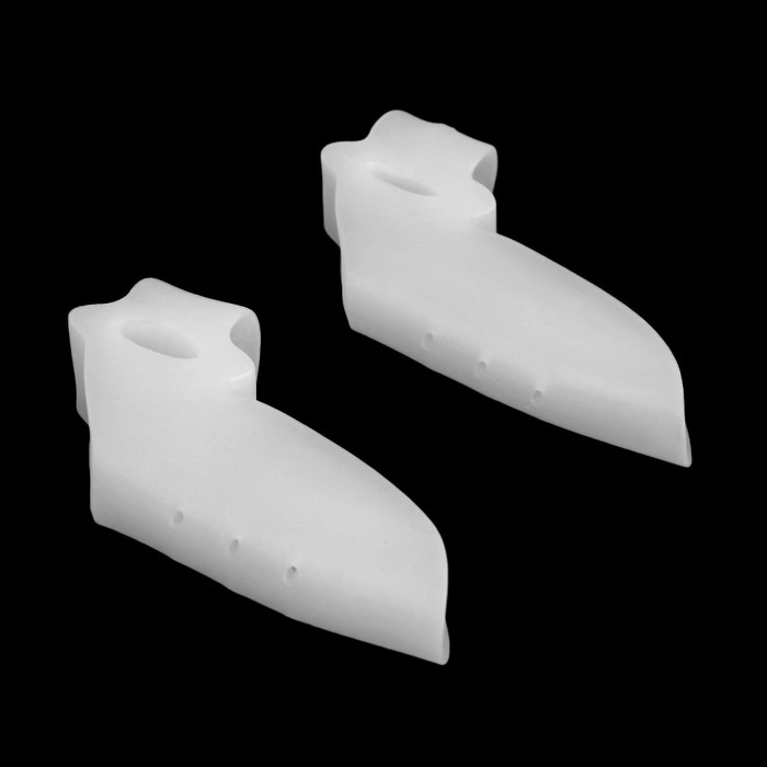 Корректоры силиконовые, с защитной накладкой на 2 пальца, пара, цвет белый