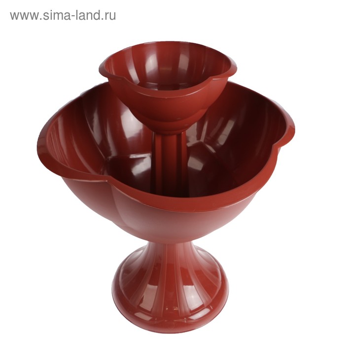 

Клумба пластиковая, 2 яруса, d = 27–55 см, h = 60 см, коричневая, «Водопад»