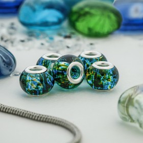 

Бусина "Калейдоскоп", цвет зелёный