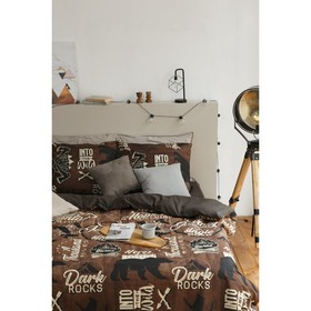 

Постельное бельё "Этель" евро Dark rock's 200х217 см, 240х220 см, 70х70 см -2 шт, бязь