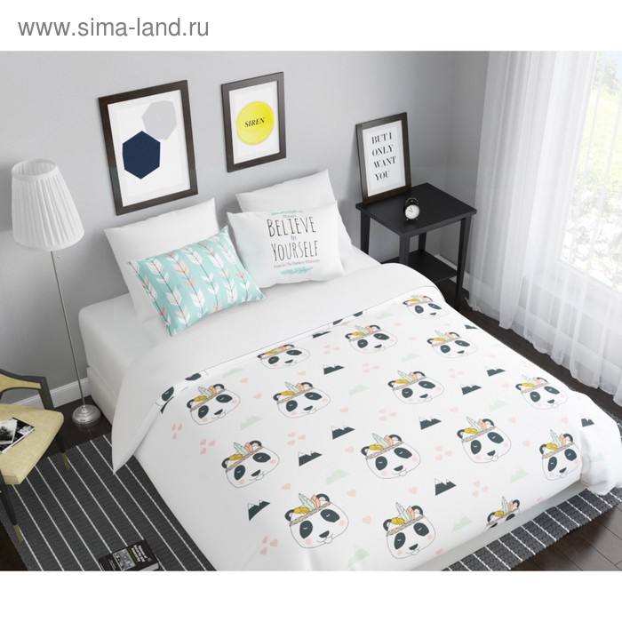 КПБ Панда дуэт размер 220 240 см 145 210 см - 2 шт 50 70 см - 2 шт 3315₽