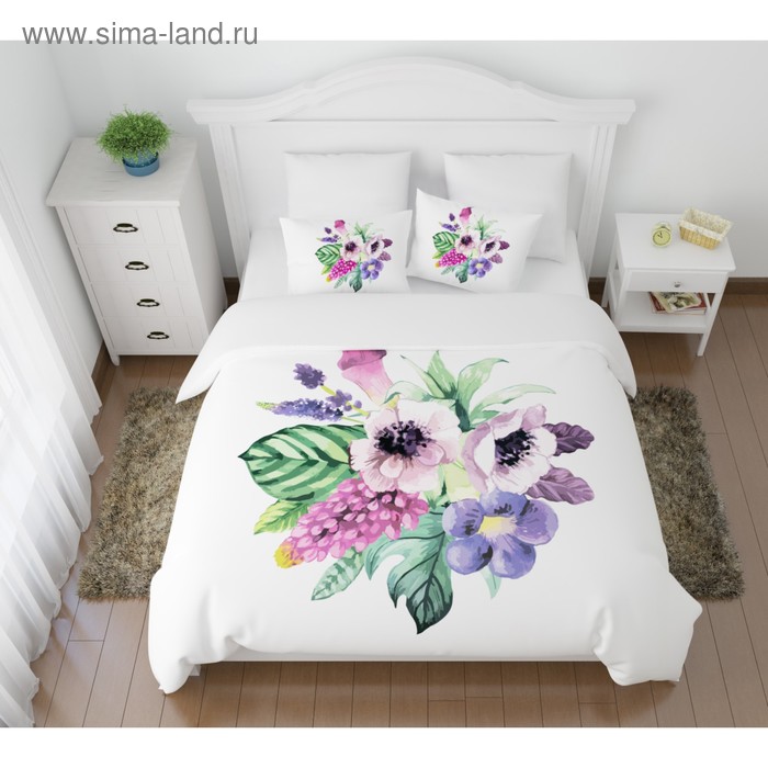 КПБ Нежный букет дуэт размер 220 240 см 145 210 см - 2 шт 50 70 см - 2 шт 2741₽
