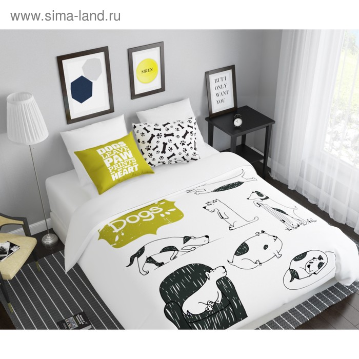 КПБ История собак дуэт размер 220 240 см 145 210 см - 2 шт 50 70 см - 2 шт 3315₽