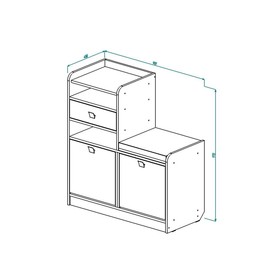 

Обувница Об-10 970х900х400 Ясень Шимо Светлый/темный