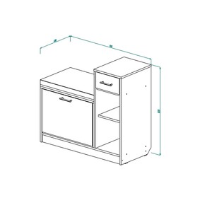 

Обувница Об-2 800х900х400 Дуб Выбеленный/Венге