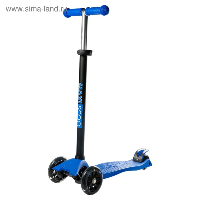 цена Самокат Maxiscoo Junior со светящимися колесами, цвет синий