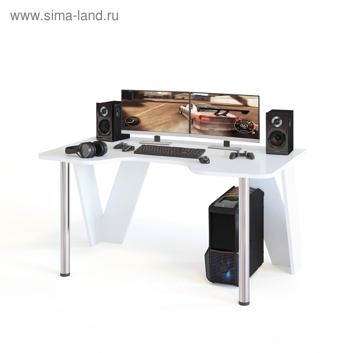 Компьютерный стол, 1500 × 900 × 750 мм, цвет белый