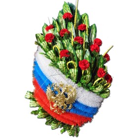 

Композиция тематическая "9 мая с гербом", триколор, 30х60х120 см