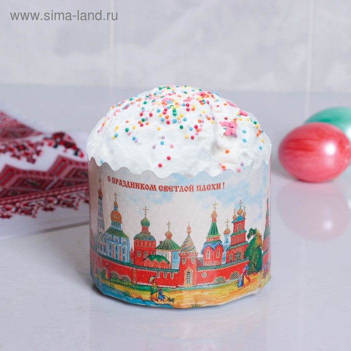 

Форма бумажная для кулича "Кремли" 110 х 85 мм