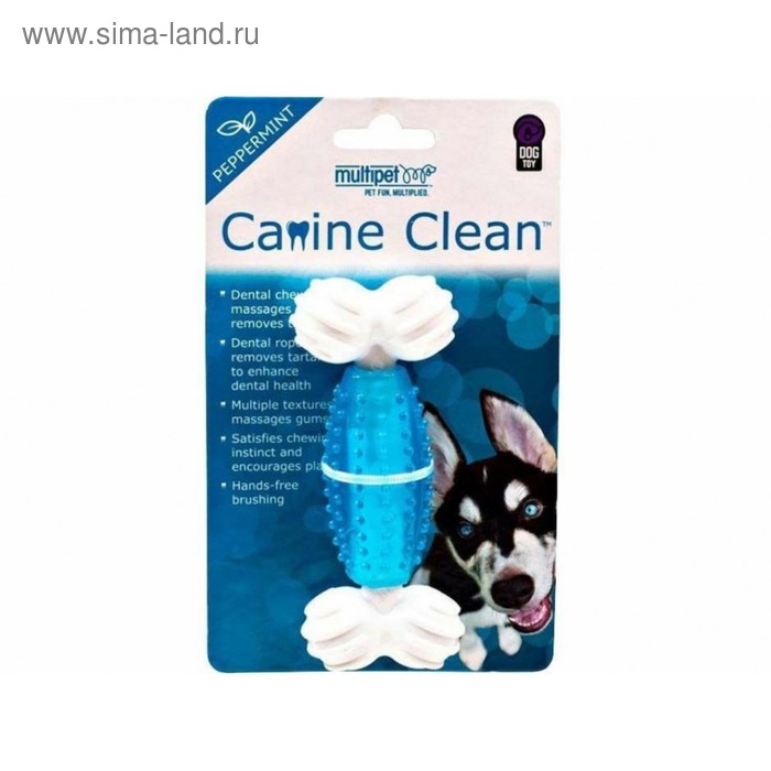 фото Игрушка canineclean "косточка" для собак, с ароматом мяты, 19 см, нейлон/синтетич. резина aromadog