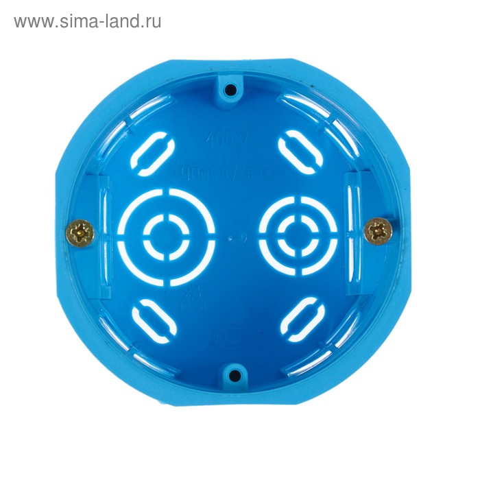 

Коробка установочная TUNDRA, 68х45 мм, IP20, для сплошных стен, синяя