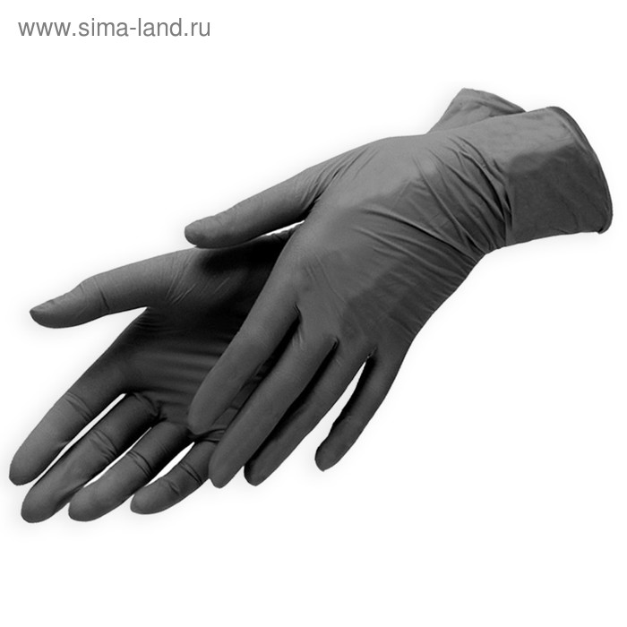 фото Медицинские перчатки benovy, нитриловые, текстурированные, размер xs, чёрные, 3,5 г, 50 пар