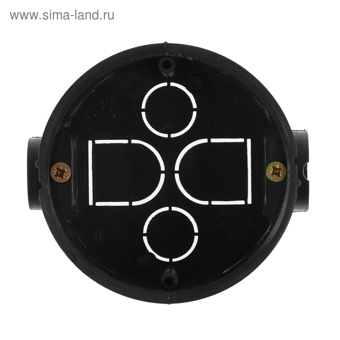 

Коробка установочная TUNDRA, 68х40 мм, IP20, для сплошных стен, черная