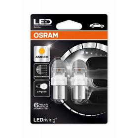 

Лампа светодиодная OSRAM 12 В, P21 Вт, 2.0 Вт Amber LEDriving premium, набор 2 шт