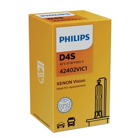 

Лампа ксеноновая PHILIPS, D4S, 42V-35 Вт, 4400K, Vision