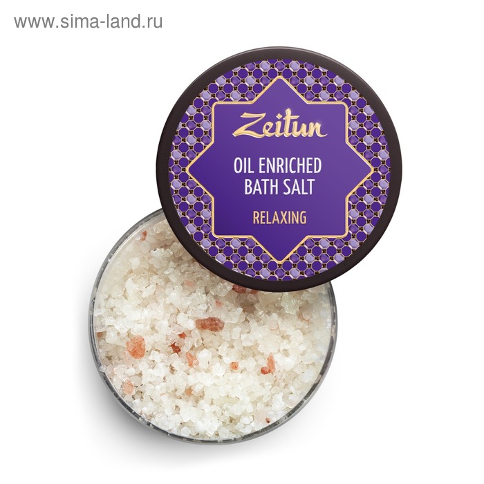 фото Ароматическая соль для ванн zeitun «антистресс», с маслами эвкалипта, лаванды и можжевельника, 250 г