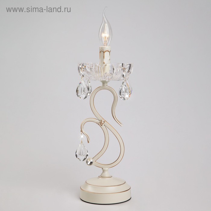 Настольная лампа Etna 40Вт E14 белый настольная лампа gavin 40вт e14 серый 18x18x25см