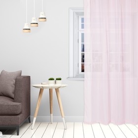 Тюль Этель 135×150 см, цвет розовый, вуаль, 100% п/э Ош
