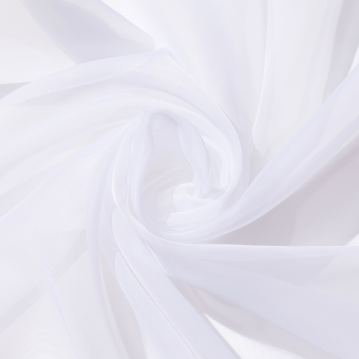 Тюль «Этель» 140×250 см, цвет белый, вуаль, 100% п/э