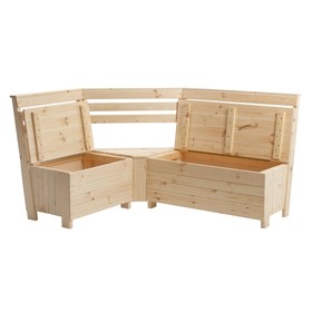 

Скамейка угловая с ящиками 160х130х90 см
