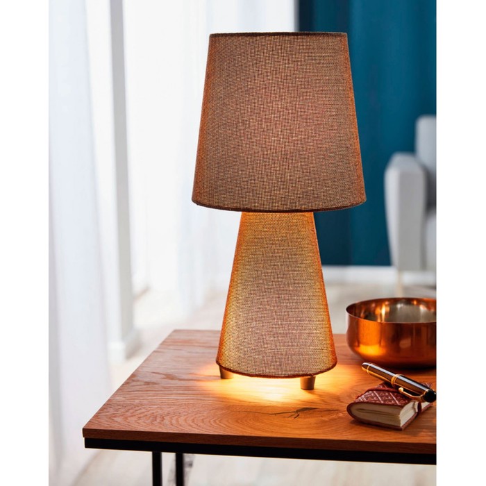 

Настольная лампа CARPARA 2x5,5Вт E14 коричневый