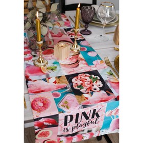 

Дорожка на стол "Этель" PINK 40х146 см, 100% хл, саржа 190 гр/м2