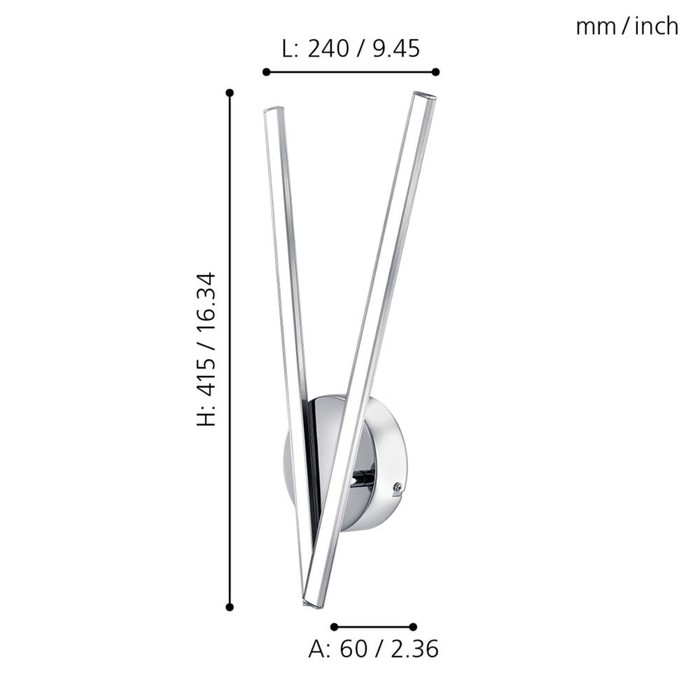 

Бра PARRI 2x5Вт LED хром