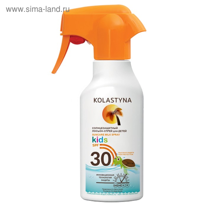 фото Солнцезащитный лосьон-спрей для детей kolastyna spf30, 200 мл