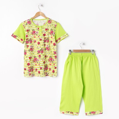 Комплект женский (футболка, бриджи), цвет МИКС, р-р 50