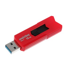 

Флешка Smartbuy STREAM Red, 16 Гб, USB3.0, чт до 140 Мб/с, зап до 40 Мб/с, красная