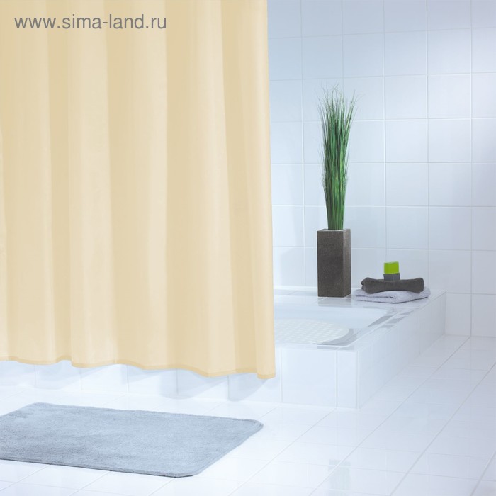 

Штора для ванной комнаты Standard, цвет бежевый/коричневый, 180x200 см