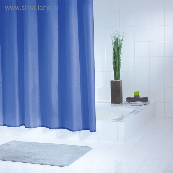 фото Штора для ванных комнат standard, цвет синий/голубой, 180x200 см ridder