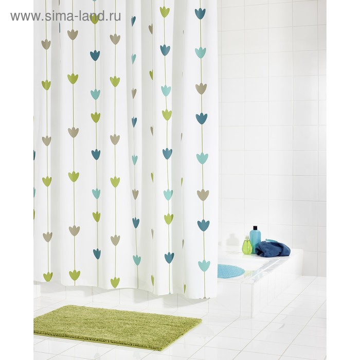 Штора для ванных комнат Lilla, цветная, 180х200 см шторы для ванны ridder штора для ванных комнат lilla 200х180 см