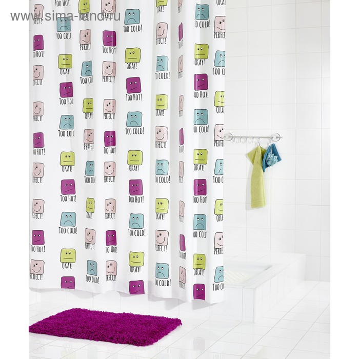 Штора для ванных комнат Enjoy, цветная, 180х200 см