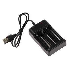 Зарядное устройство для трех аккумуляторов АА UC-25, USB, ток заряда 250 мА, чёрное Ош
